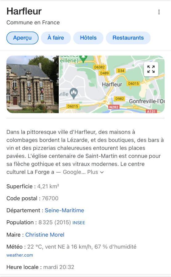 Studio 2 personnes RDC Centre Ville Historique Harfleur - Les Appartements Océane Exterior foto